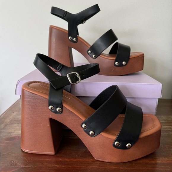Madden Girl Shoes - Madden Girl Women's Greenvil Heeled Sandal - Black - Size 9